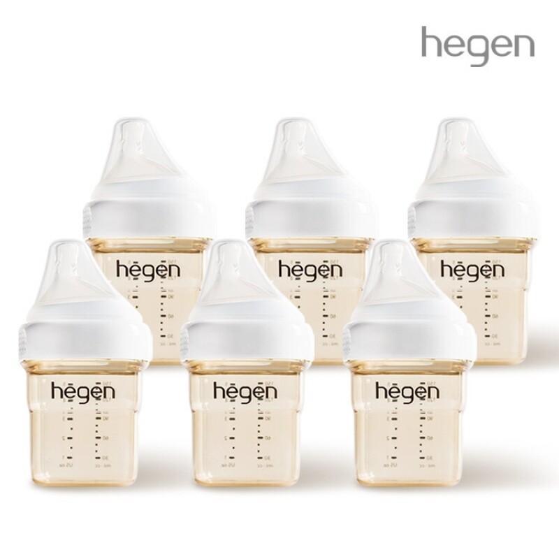 [껑페스티벌]헤겐 분유 수유 패키지 (젖병 150ml 6P)(젖꼭지 1단계 포함) ★보관뚜껑 3P(컬러랜덤)